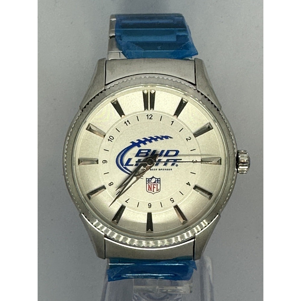 Fossil Bud Light PR-5369 NFL Football Beer Sponsor Mens Watch New Battery‎ 43MM